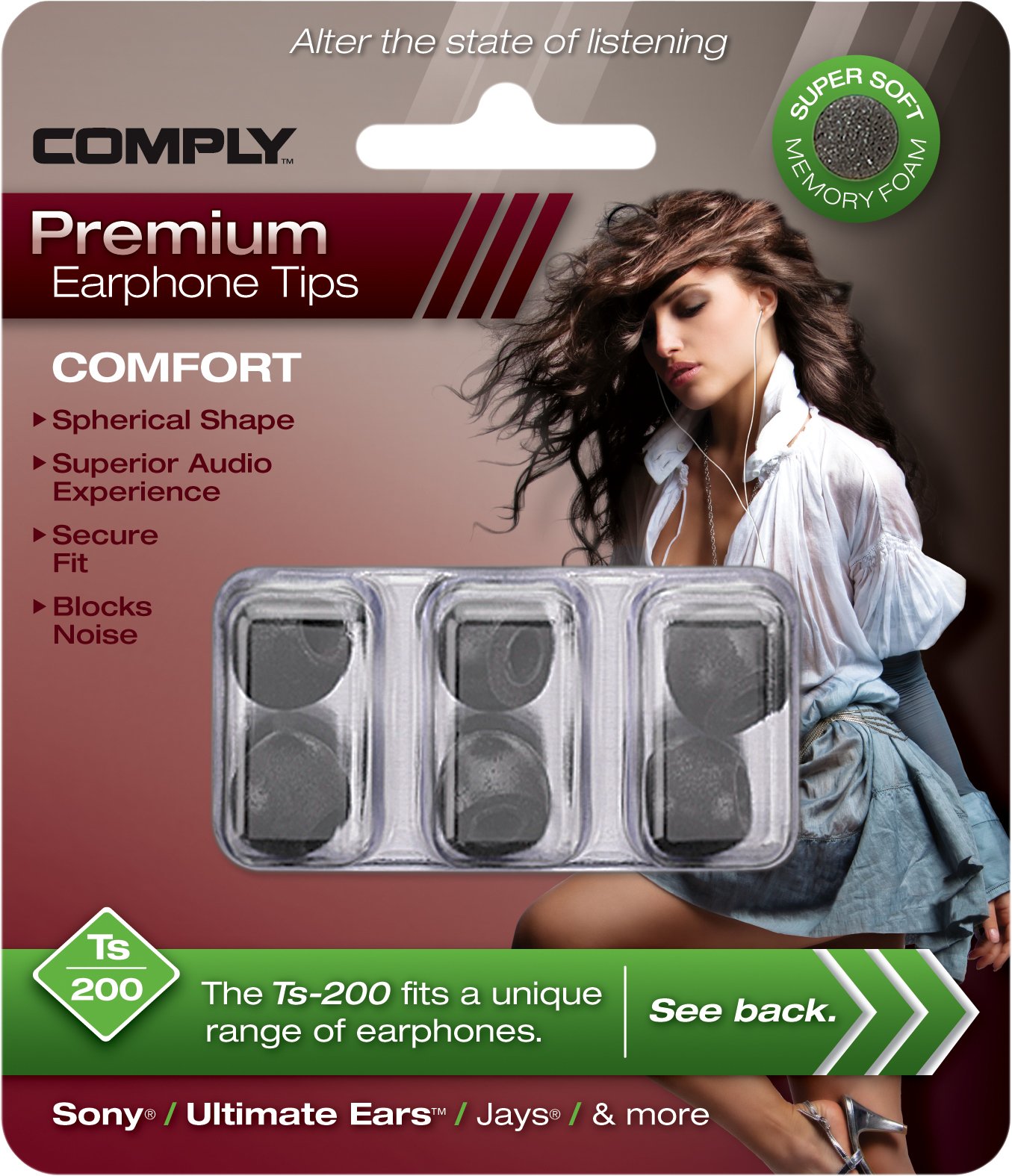 Comply Foam Ts-200 Mixed Black