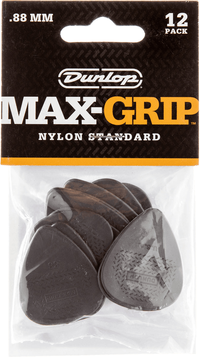 Dunlop 449P088 Plek 0.88 mm dunkelgrau Max Grip / 12er Pack