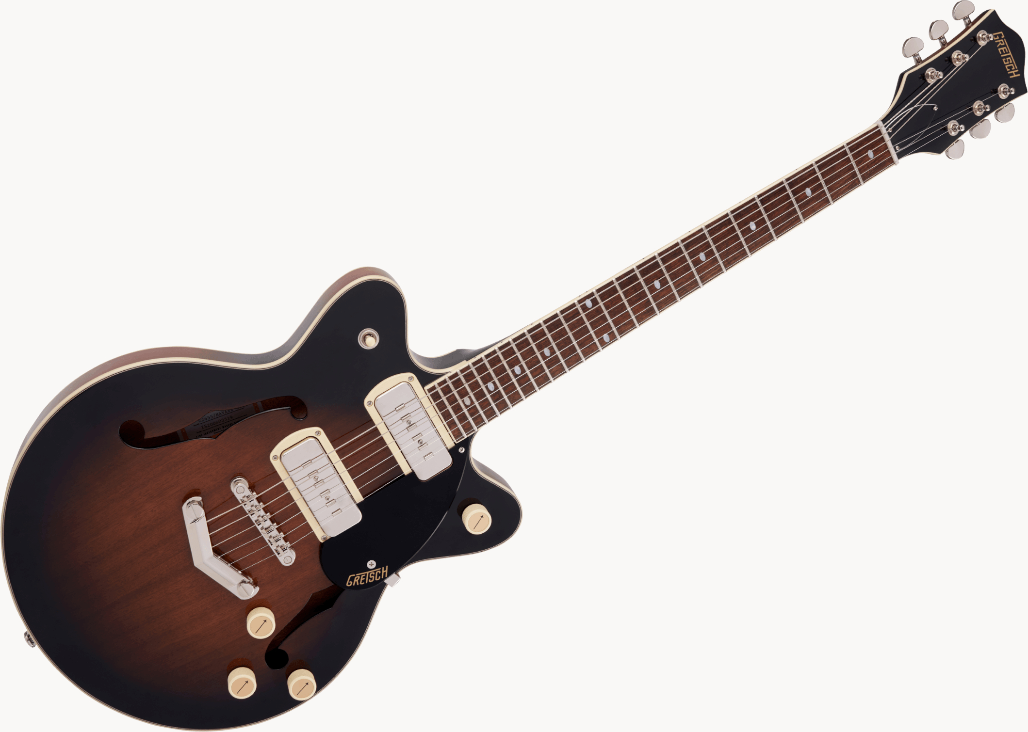 Gretsch G2655-P90 Jr. V-Stop E-Gitarre LRL BRWNSTN