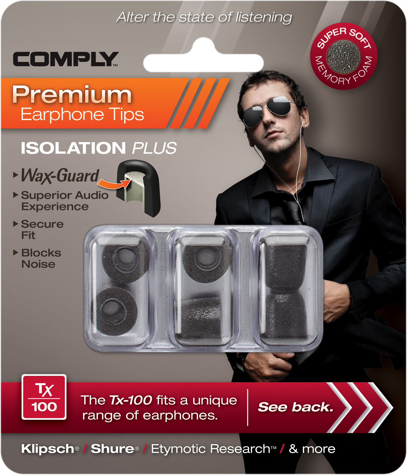 Comply Foam Tx-100 S Black