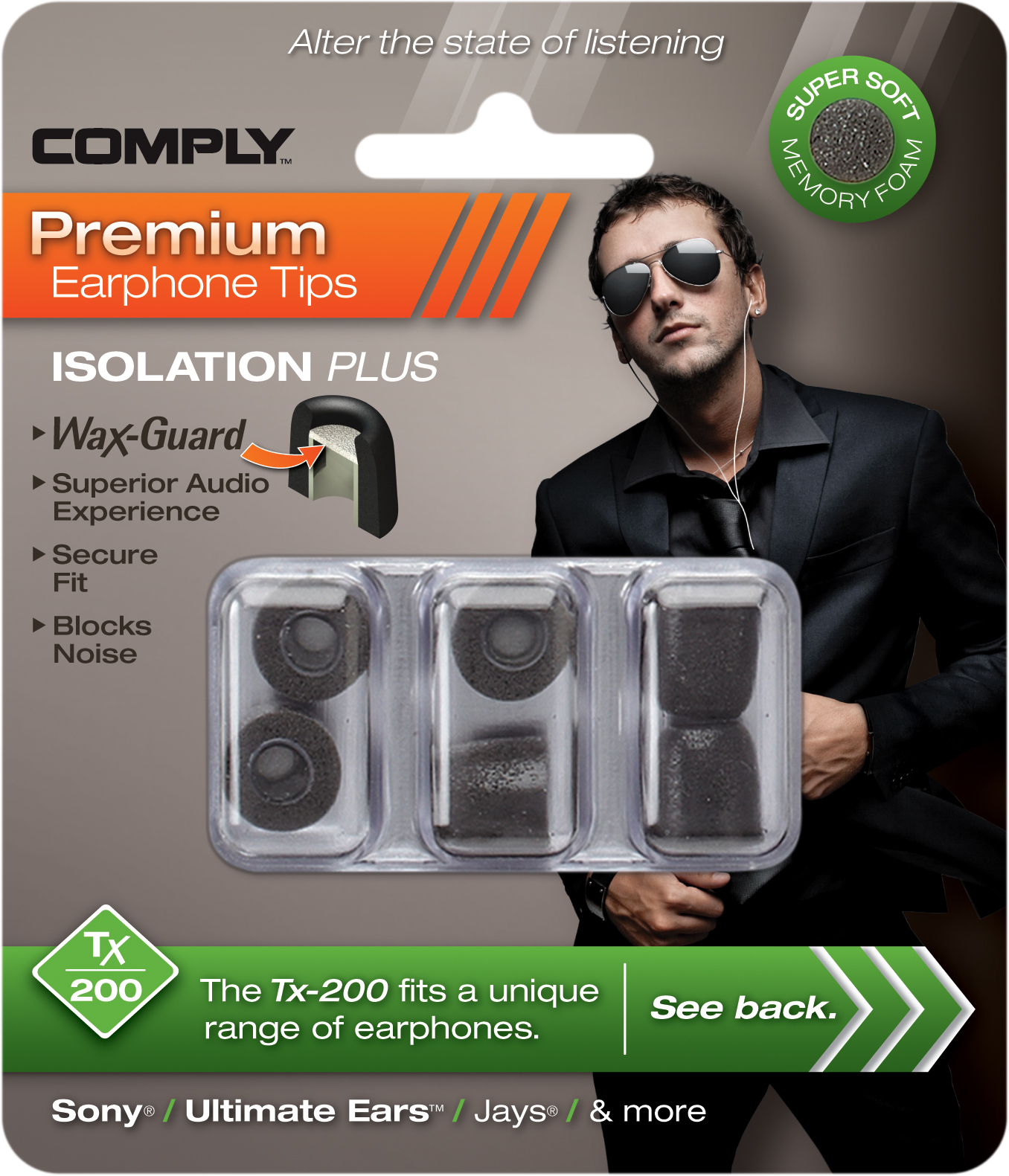 Comply Foam Tx-200 Mixed Black