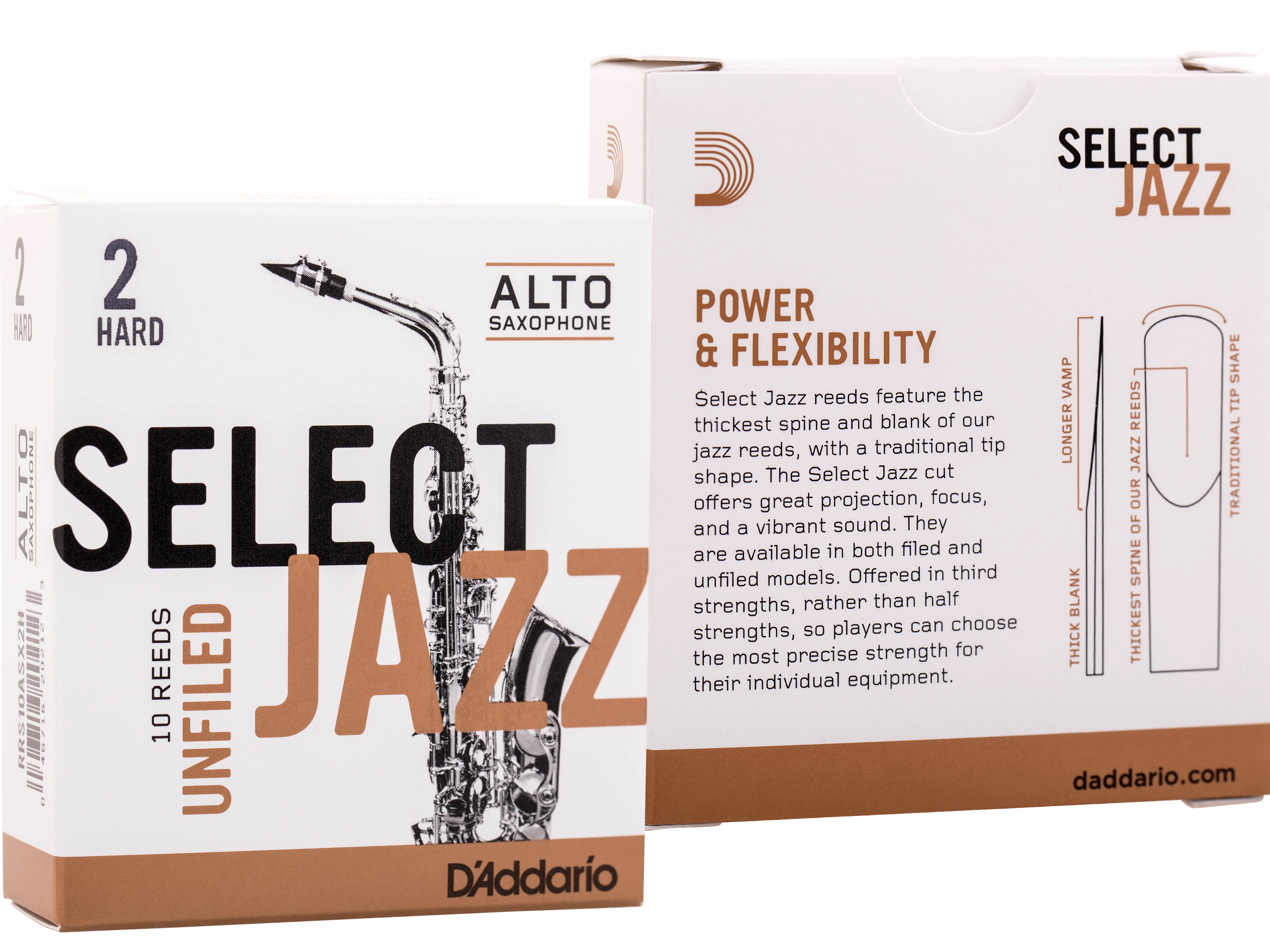 Daddario Saxophonblatt Select Jazz Alt 2H unfiled