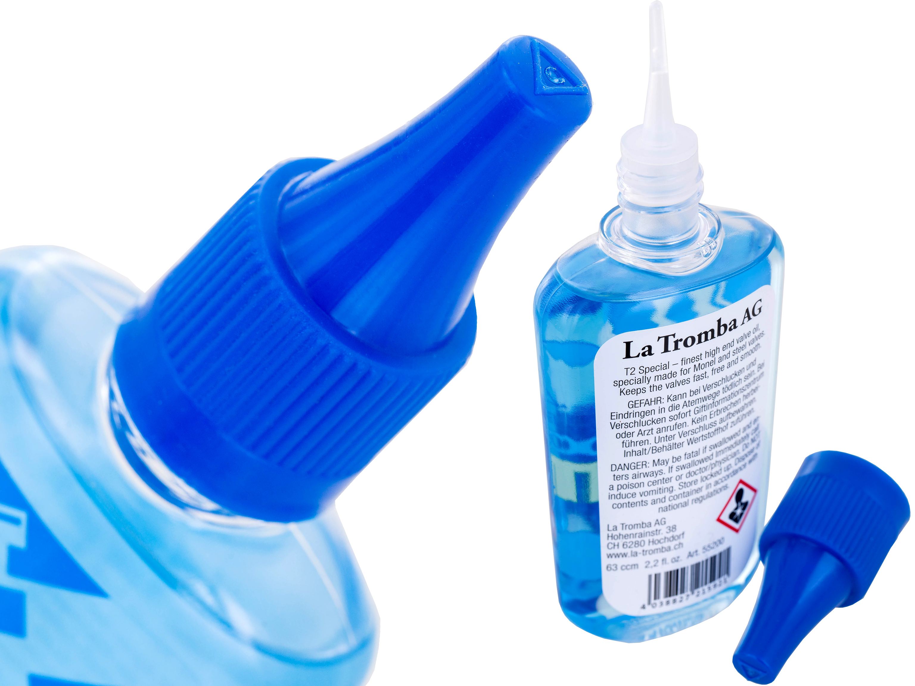 La Tromba T2 Perinetventilöl blaue Flasche