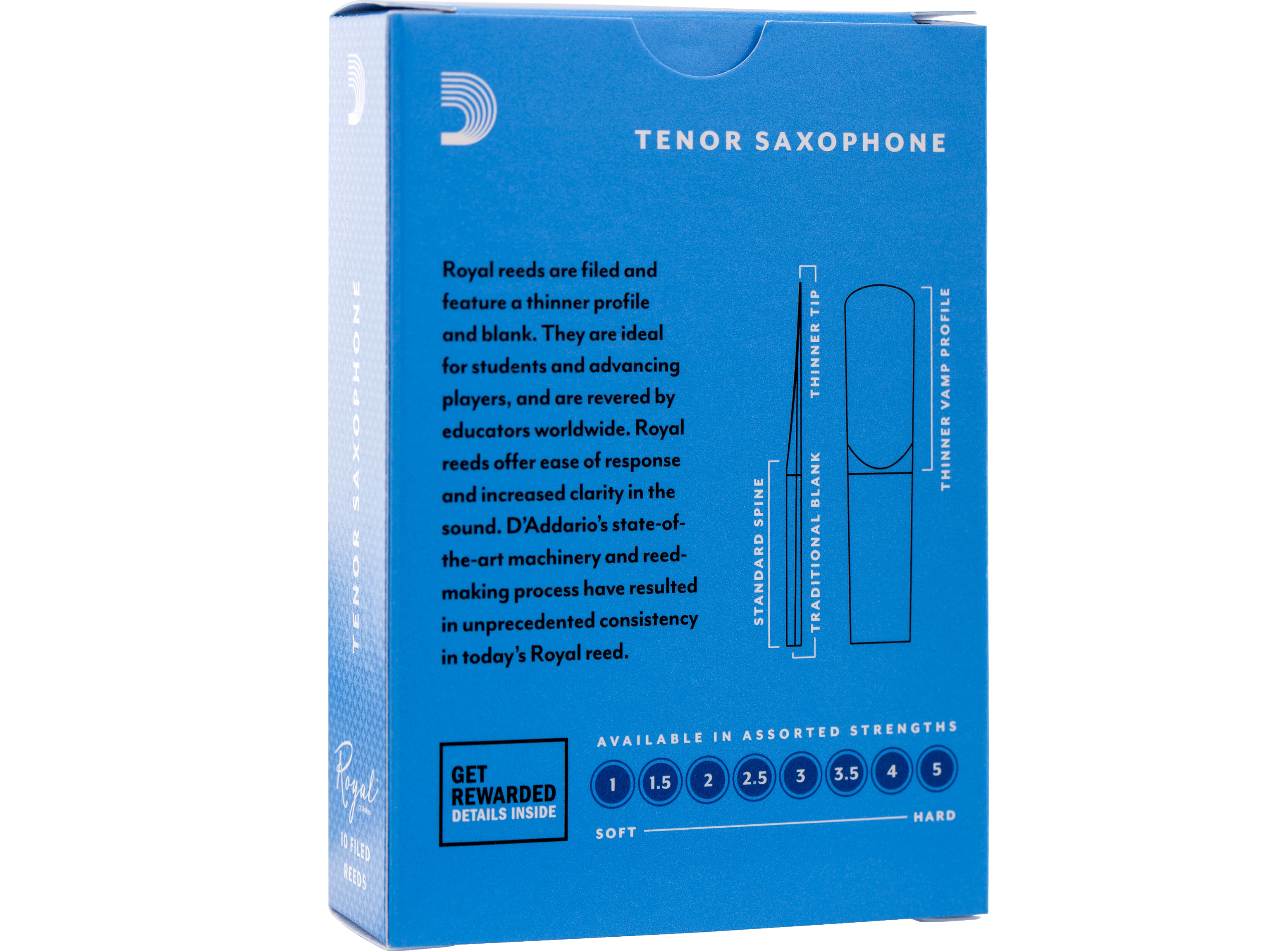 Daddario Saxophonblatt BOX Royal Tenor 3,5