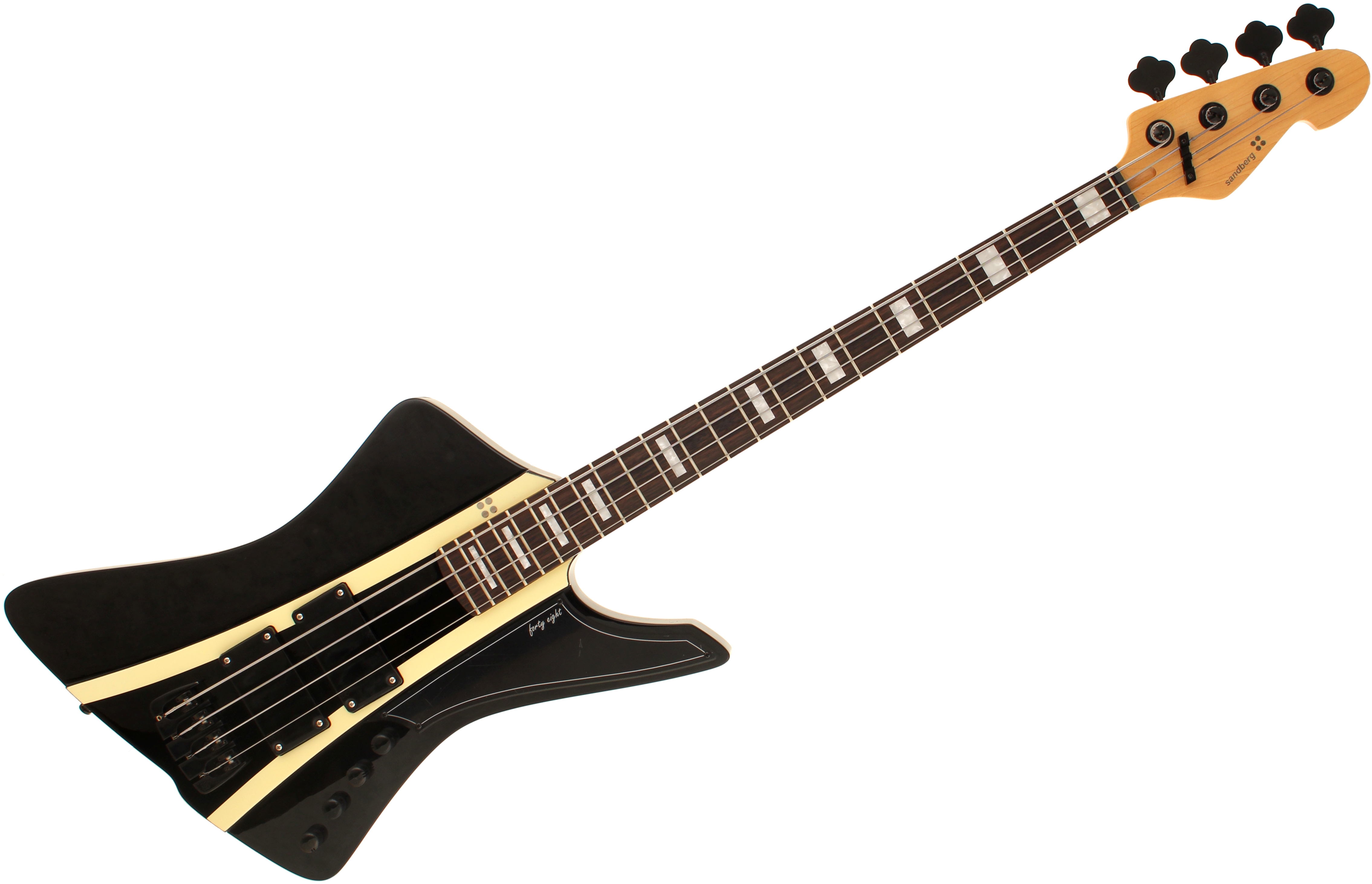 Sandberg Forty Eight E-Bass highgloss black CR stripes