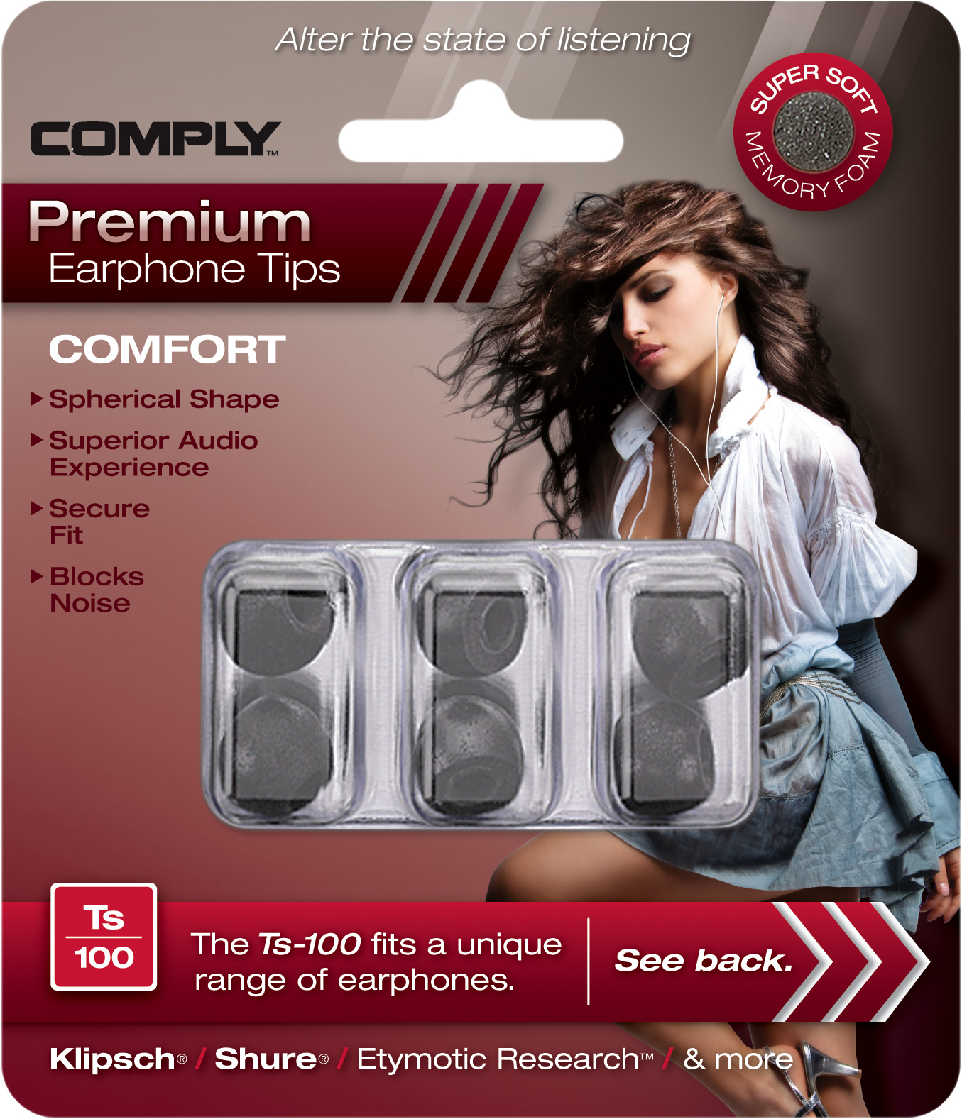 Comply Foam Ts-100 L Black
