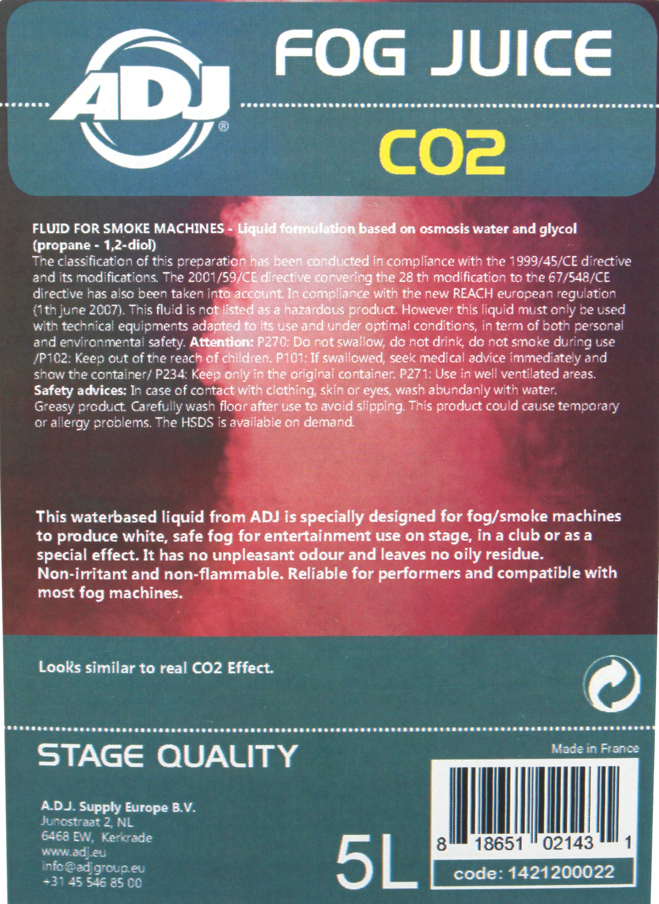 ADJ CO2 Nebelfluid für CO2 Effekt