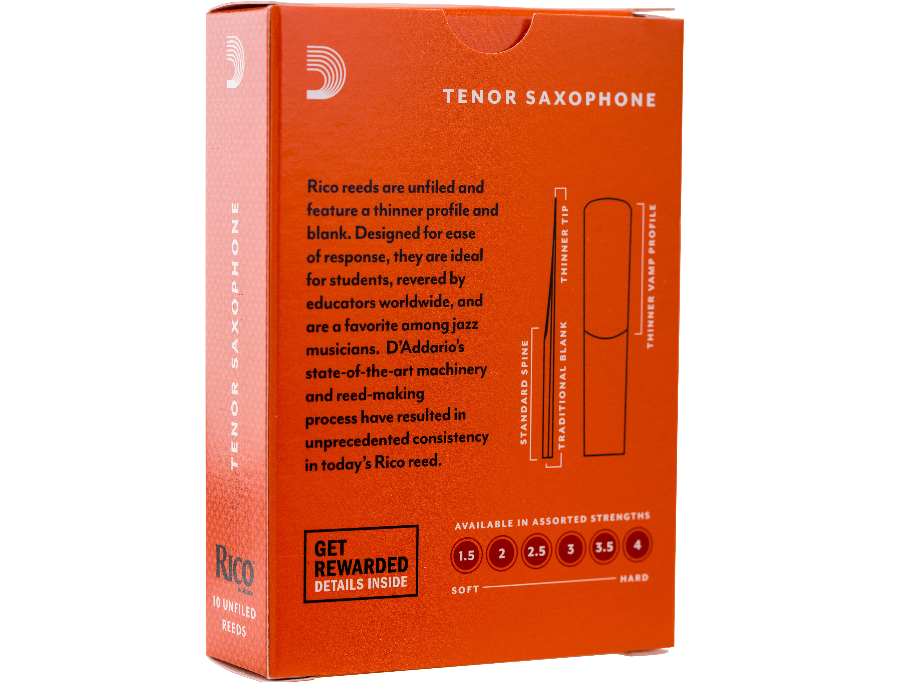 Daddario Saxophonblatt BOX Orange Tenor 3