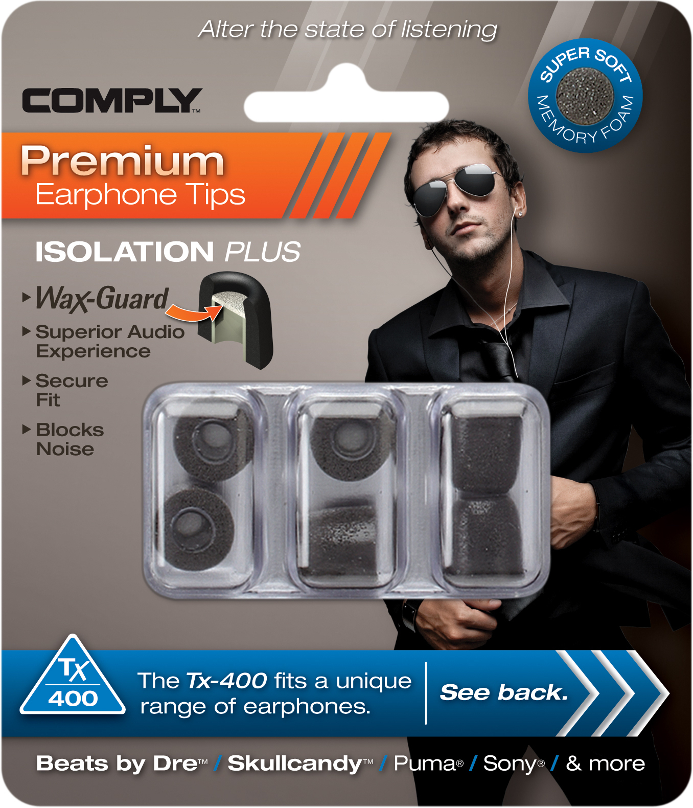 Comply Foam Tx-400 Mixed Black